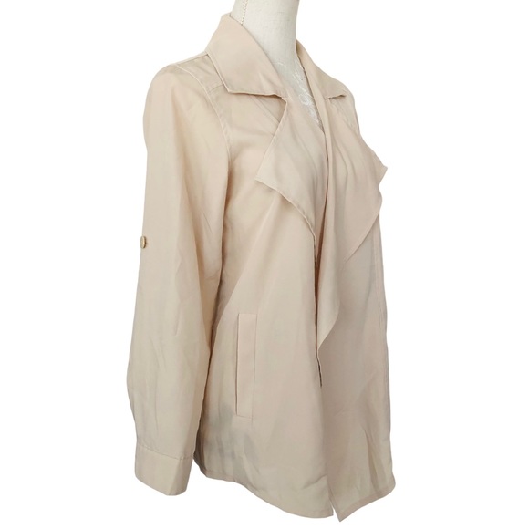 JOAN RIVERS Lightweight Cascade Blazer Layering Jacket Cream Light Beige XS - Picture 3 of 11